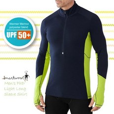 SmartWool 男款保暖防風手袖立領拉鍊長袖羊毛衛生衣 Sport 215 排汗衣運動T恤