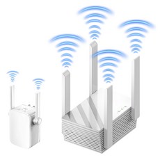 보코토 와이파이 증폭기 강력한 듀얼밴드 중계기 네 다리 풀커버 무선 확장기 WiFi Extender 무선AP, 화이트, 1개