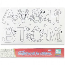 드로잉 롤페이퍼 알파벳 숫자 색칠공부 유아 어린이집 교구, 상세페이지 참조, 상세페이지 참조