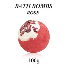 NBMY 乾花玫瑰香氛泡泡浴球, 乾花浴鹽球100g(玫瑰):如圖, 1個
