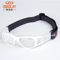 농구 축구 안경 눈 보호 실리콘 패드 부드러운 탄성 배드민턴 자전거 고글 멀티 스포츠 안경, 하얀색, 1개