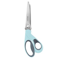 Westcott 패브릭 커팅용 핑킹 가위 24.1cm(9.5인치) 티타늄 본디드 지그재그 가장자리 공예 바느질 퀼팅용 구부러진 손잡이가 있는 부드러운 손잡이 가위, Titanium Pinking Shears, 1개