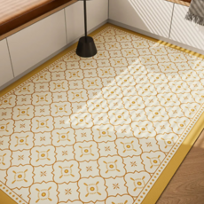 家用廚房防油防滑地墊 長方形花磚免洗易打理地墊, PU（陞級5.0）踏月3