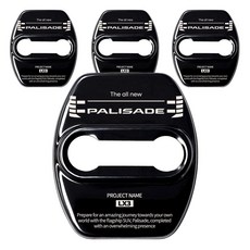 인티어 디올뉴 팰리세이드 LX3 도어스트라이커 커버 튜닝 용품 악세사리, 블랙 크롬/4P 1세트