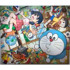 村上隆 哆啦A夢 藝術特展限定 布面畫作 收藏級, 村上隆大徒弟藝術家Mr.聯名哆拉a夢