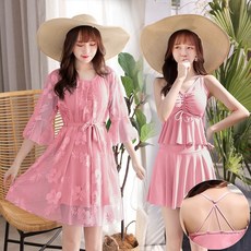 임산부비키니 모노키니 쓰리피스 커버업 섹시 수영복 야외수영장 원피스