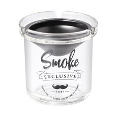 防風漏斗煙灰缸 - 易於清理、時尚美觀, 磨砂黑(無蓋), 1個