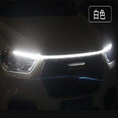 汽車引擎蓋改造燈 動態貫穿導光條 車用LED裝飾燈, 1個, 白光