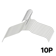 오리지니크 강력 미끄럼 방지 논슬립 옷걸이 45cm 점퍼 아우터용 10개, 라이트그레이, 1세트