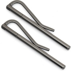 크래프트밈어 2PCS 80MM 머니 공예 가죽 클립 지갑용 액세서리 실버, Gunmetal