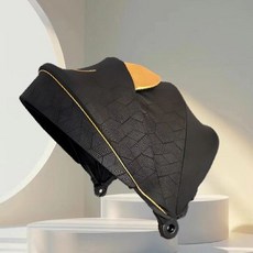 台灣出貨 推車遮陽罩 嬰兒推車配件 推車配件 嬰兒車配件 遛娃神器配件 推車遮陽 溜娃神器 司機透氣嬰兒遮陽棚, 微笑貓黑+優質面料+隱藏式遮陽簾（四季通, 1個