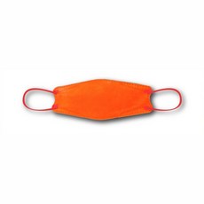 小米粉 台灣製 健康天使 KF94 兒童口罩 10入 韓版立體魚形醫用口罩, 1套, 橙橘色