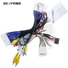 SKYFAME 자동차 16핀 배선 하네스 어댑터 캔버스 박스 디코더 안드로이드 라디오 전원 케이블 토요타 알파, 01 빠른, 01 Patrol Y62 QX 4TH