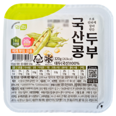 어깨동무 협동조합 국산콩 두부, 1개, 320g