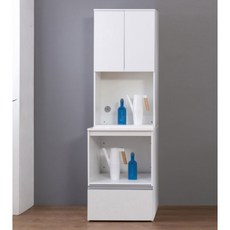 슬림 틈새 주방용 전자렌지 키큰장 세트(60cm) 정리 붙박이 수납장 캐비넷, 메이플
