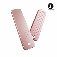 장우컴퍼니 장우컴퍼니 JW-I9 PRO M.2 NVMe SSD 외장케이스 로즈골드 (SSD미포함), 1개