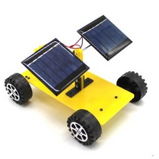 AI電子 雙電池板太陽能小車 中小學生DIY創客培訓套件 科技小發明玩具, 1個