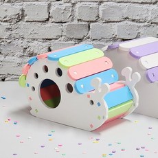 햄스터 고슴도치 조립 달팽이 모양 집 하우스 숨숨집 소동물, 1개