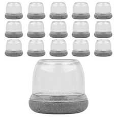 리빙유 고급형 4세대 밤토리 의자 발 커버 TPE 다리 커버, 16개, 원형 그레이