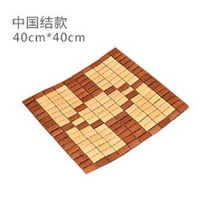 麻將涼蓆坐墊 多規格 久坐舒適 防滑夏涼墊 竹蓆沙發/椅墊 高溫碳化加厚, 中國結40*40cm（單個特惠裝）