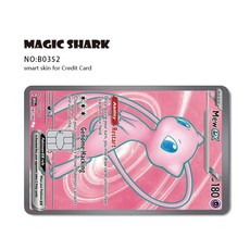 EX MEGA VENUSAUR CHARIZARD BLAS SE 필름 ITE 스티커 MEWTWO PVC 은행 카드 스킨 RAYQUAZA 무광택 신용 데지트, Large Chip, B0352