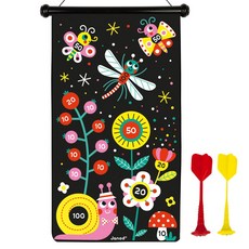 法國Janod 磁性趣味標靶-花花世界組 兒童安全磁性飛鏢玩具 親子互動遊戲 訓練專注力, 1個