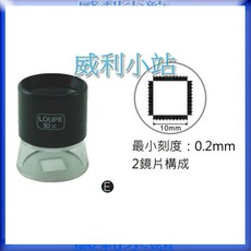 日本 ENGINEER ESL-55 測量放大鏡 10倍 28mm 最小刻度 0.2mm, 1個