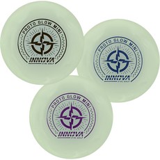 Innova Disc Golf 디스크골프바스켓 플라잉디스크 원반골대 이노바 디스크 프로토 글로우 미니 3팩 - 인 더 다크 마커를 통해 거짓말 더블 타겟 표시3팩, Innova Disc Golf 디스크골프바스켓 플라잉디