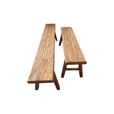 빈티지 디자인 나무 감성 거실 모던 야외 야외용 긴 철제 다이닝 식탁 카페 원목 의자 벤치, 8. 초승달 의자