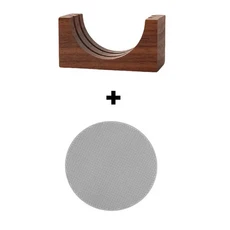 초박형 0.2mm 커피 필터 메쉬 에스프레소 퍽 스크린 머신 용 가능한, 01 51mm, 01 빠른  Mainland, 01 1pcs with wood Base