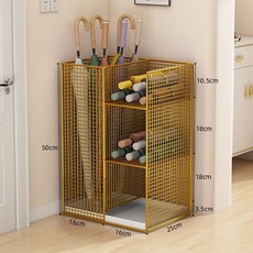 雨傘架 雨傘收納架 雨傘置物架 傘架 家用雨傘架 辦公室雨傘架雨傘架收納傘桶商用酒店公司置物大容量家用班級門口入戶放傘, 流沙金-大容量-整體款, 1個