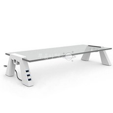 루움 모니터 받침대 C652 USB 화이트 대형 책상모니터받침대, 본상품