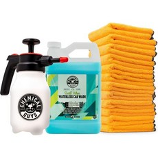 케미컬 가이즈 ACC503 미스터 스프레이어 압력 분무기 펌프 50온스 병 CWS209 스위프트 와이프 스프레이식 워터리스 세차 128온스 MIC 506 12 마이크로파이버 타, Swift Wipe Sprayer Kit