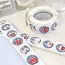 도라에몽 스티커 세트 DIY 장식 스티커, 롤당 500매, 1세트