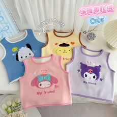 90-130CM秋季童裝新款馬甲，兒童保暖背心，男女童卡通外穿套頭奧利絨馬甲，兒童冬裝