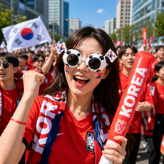 2026 북중미 월드컵 대한민국 응원도구 축구공 응원 선글라스 태극기 응원안경, 1개 1개