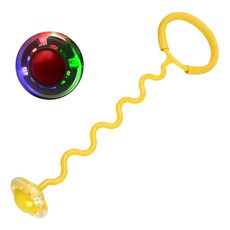 발목줄넘기 LED 실내 유산소운동 다이어트 한발 점핑 줄넘기 홈트, 옐로우, 1개