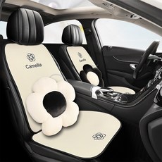 Camellia 山茶花汽車坐墊 四季通用透氣車內座墊, 1個, 七件套:七件套