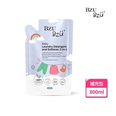 BZU BZU 嬰幼兒洗衣精補充包 800ml 洗淨柔順2合1, 1個, 補充包800ml