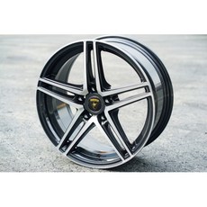 FK鋁圈 17吋 5/112 PS9 亮黑灰車面 鋁合金輪圈, 1個