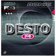DONIC DESTO F4 平面桌球膠皮, 紅,max, 1個
