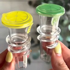 플라스틱 착즙기 압착기 레몬 컴팩트 주스 미니 스크류 탑, 1, C. 수동 착즙기 - 녹색 + 노란색