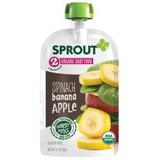 스프라우트 어린이 스무디, 1개, 시금치 + 바나나 + 사과(Spinach + Banana + Apple)
