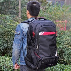 70L超大容量雙肩背包，戶外登山旅行行李包，男女通用款, 8241（70升）黑紅色