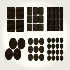 한스밀 식탁 다리 책상 바닥 긁힘 스크래치 보호 스티커 의자다리패드, (원형/검정)소