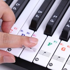 건반악기 피아노 건반 스티커 계이름 음 이름 찾기