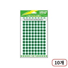 유니온)숫자스티커(321) 8매입/9mm 1번~100번, 녹색(M320776) 10개