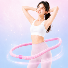넥솔로 무소음 스프링 훌라후프, 1개, 핑크, 2kg