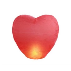 J 하트 한지 풍등 소망등 날리기 낱개, 1개