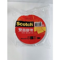 星星文具 3M Scotch 雙面膠帶 668, 1個, 3M-668-雙面膠帶-48mmx15y, 透明